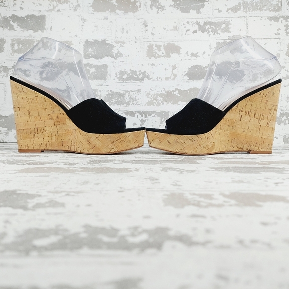 New Veronica Beard Dali Black Platform Wedge Sandal A991 - Picture 7 of 12